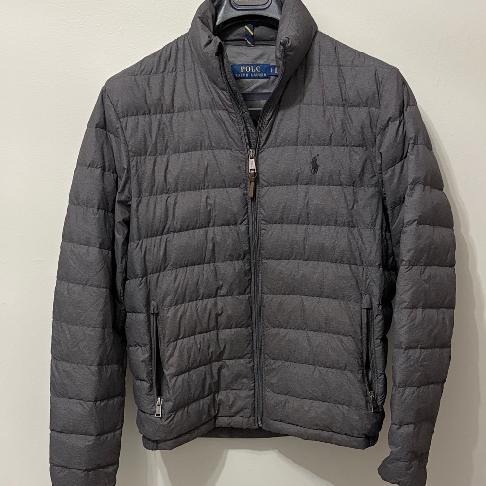 Polo by Ralph Lauren Men's Dark Gray Quilted Puffer Jacket